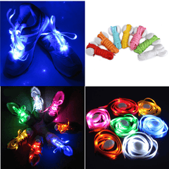 1 paire de lacets lumineux clignotants à LED en nylon