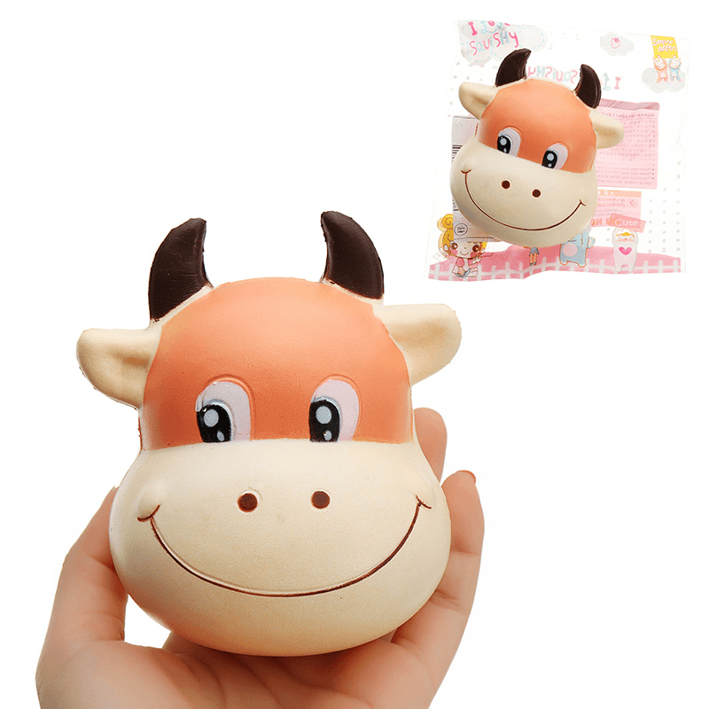 Bull Head Squishy 10*8Cm Slow Rising with Packaging Collection Gift Soft Toy