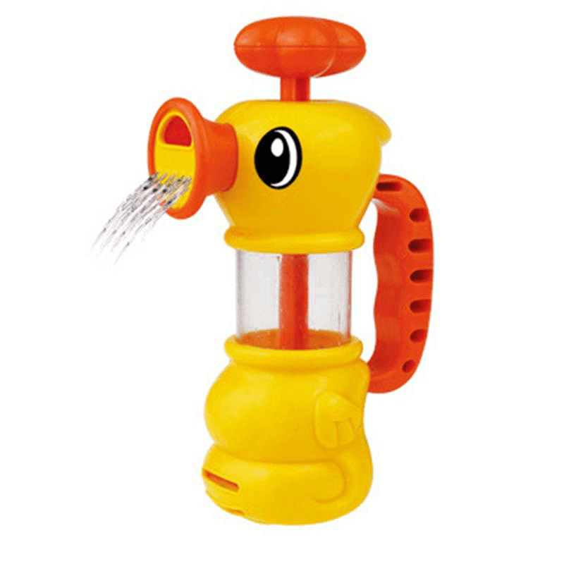 Cikoo Enfants Été Bain Eau Manuel Pompe Petit Canard Jaune Mignon Jouets De Bain