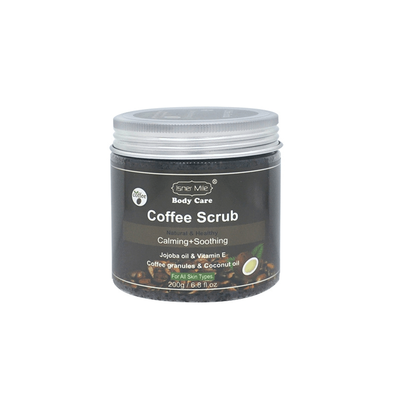 Exfoliante de café de 200 ml para limpieza profunda de la piel, sal de baño, blanqueador, producto para el cuidado de la piel, masajeador, accesorios