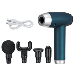 Masseur à percussion à texture mate LCD 12 V USB 7200 R/min Soulagement musculaire Récupération sportive Masseur électrique à 20 vitesses avec 8 têtes