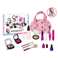 Lot de 12 faux pinceaux de maquillage pour fard à paupières, vernis à ongles pailleté, ensemble de jeu avec sac de rangement pour petite fille, cadeau cosmétique