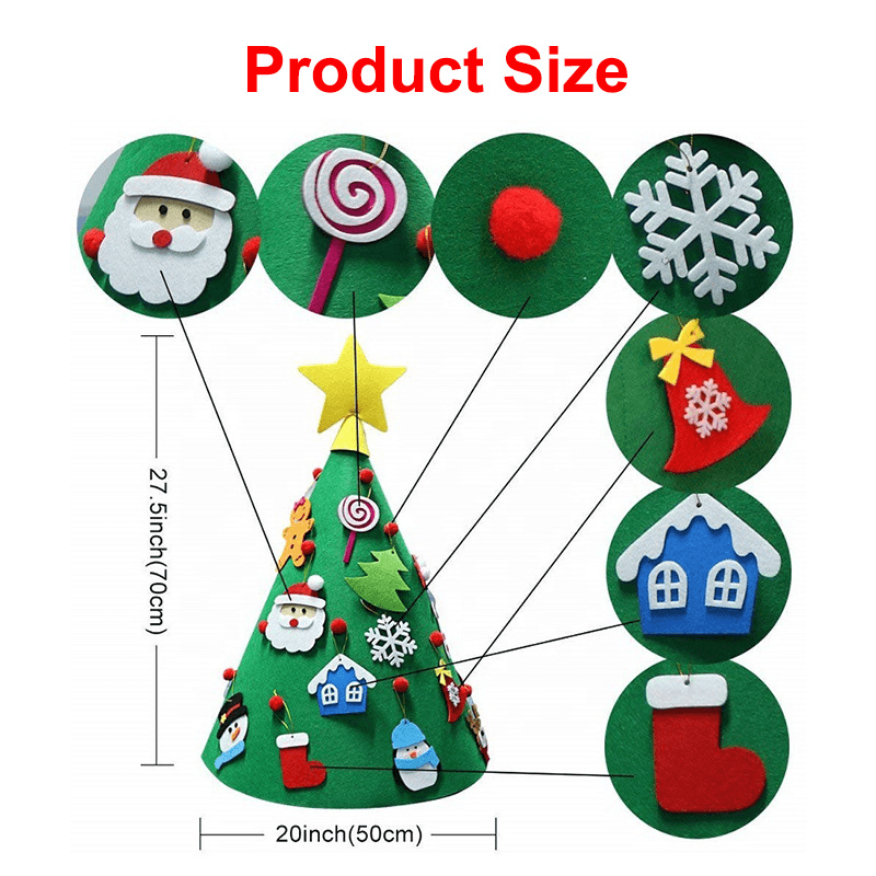 Christmas Hat Decoration Tree Handmade DIY Three-Dimensional Christmas Gift