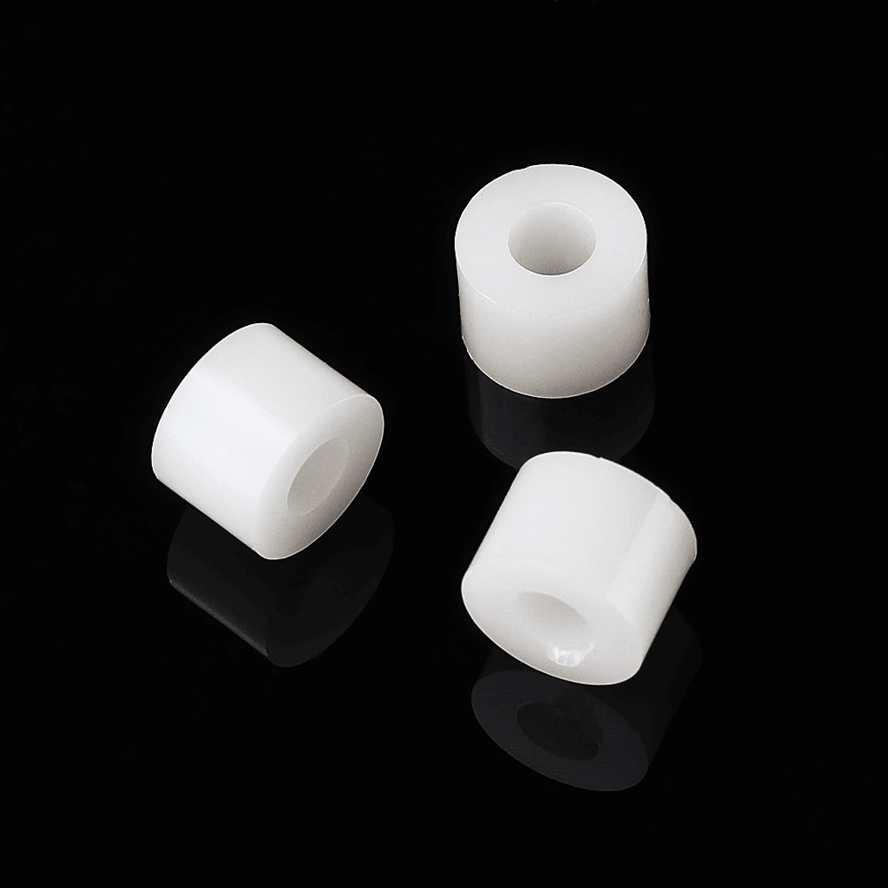 100 piezas M3 de nailon blanco ABS sin rosca espaciador hueco redondo para placa PCB 4/5/6/8/10/12 mm