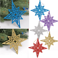 1Pc Star 15Cm Christmas Tree Pendant Ornaments Holiday Party Hanging Decoration Toys