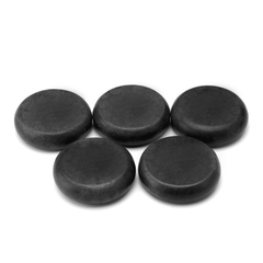 Lot de 10 pierres de massage chaudes en basalte naturel de 2,34 pouces