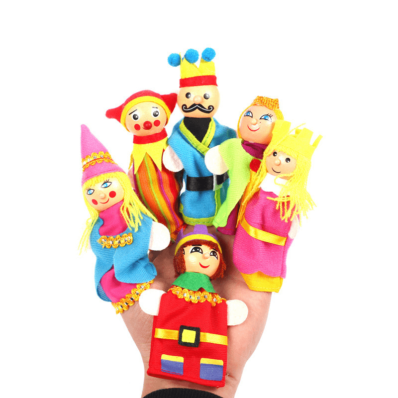 Juego de 7 tipos de marionetas de dedo familiares para Navidad, muñecos de tela suave para niños, regalo para niños, juguetes de peluche