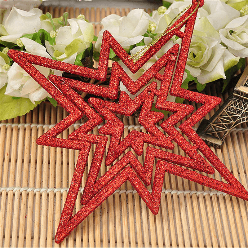 1Pc Star 15Cm Christmas Tree Pendant Ornaments Holiday Party Hanging Decoration Toys