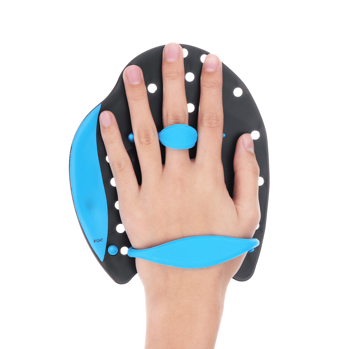 1 par de paletas de silicona para natación para niños y adultos, guantes de entrenamiento para hacer ejercicio en la piscina