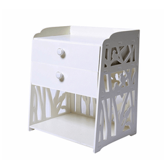 Carved Lockers Bedside Cabinets 40X30X50 Cm Simple Bedside Cabinets with Two Drawers