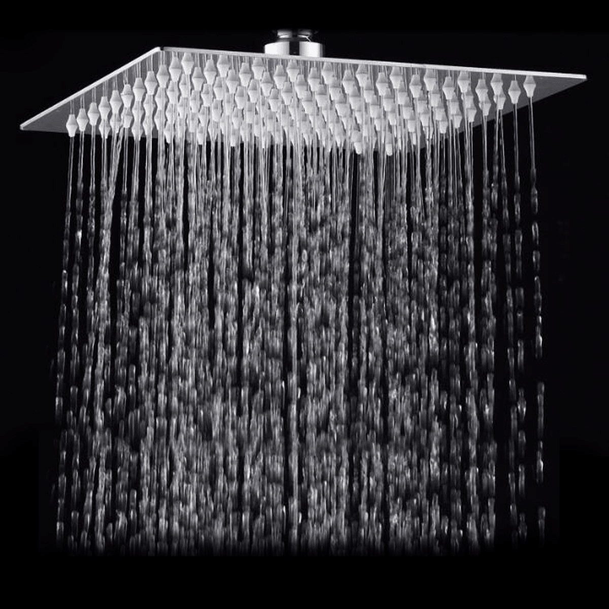 Pommeau de douche à jet carré de 10 pouces 25 x 25 cm en acier inoxydable 304 à haute pression