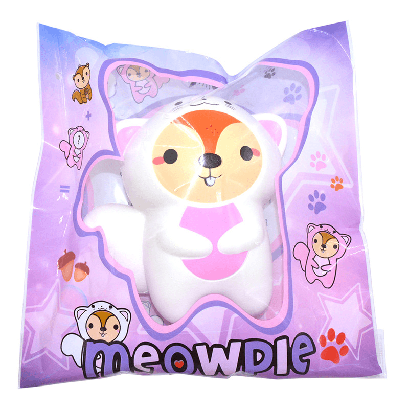 2PCS Amourie Meowpie Squishy Squirrel Slow Rising Animal 16Cm Squeeze Gift Collection with Packing