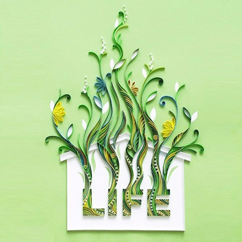 1 ensemble d'outils de quilling DIY, modèle d'origami, moule à stylo en papier, pince à épiler, aiguilles, couleur aléatoire