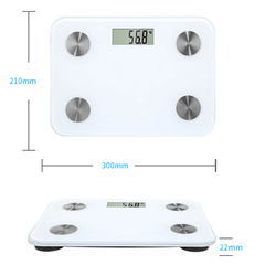 Balance de graisse corporelle Floor Scientific Balance de poids numérique électronique intelligente à LED Prise en charge de l'application Bluetooth Android ou IOS