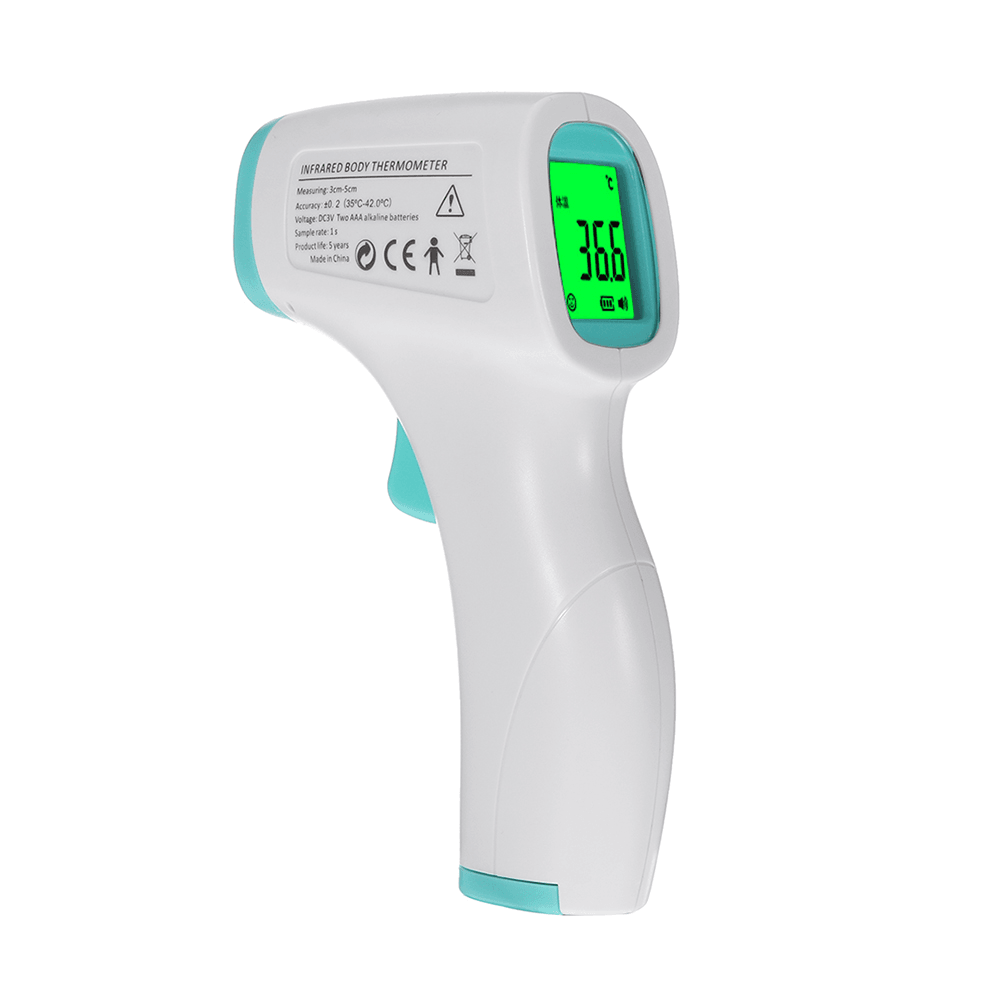 Thermomètre infrarouge électronique frontal portable certifié CE/FDA sans contact LCD numérique testeur de mesure de la température de la fièvre pour bébé adulte enfant thermomètre numérique