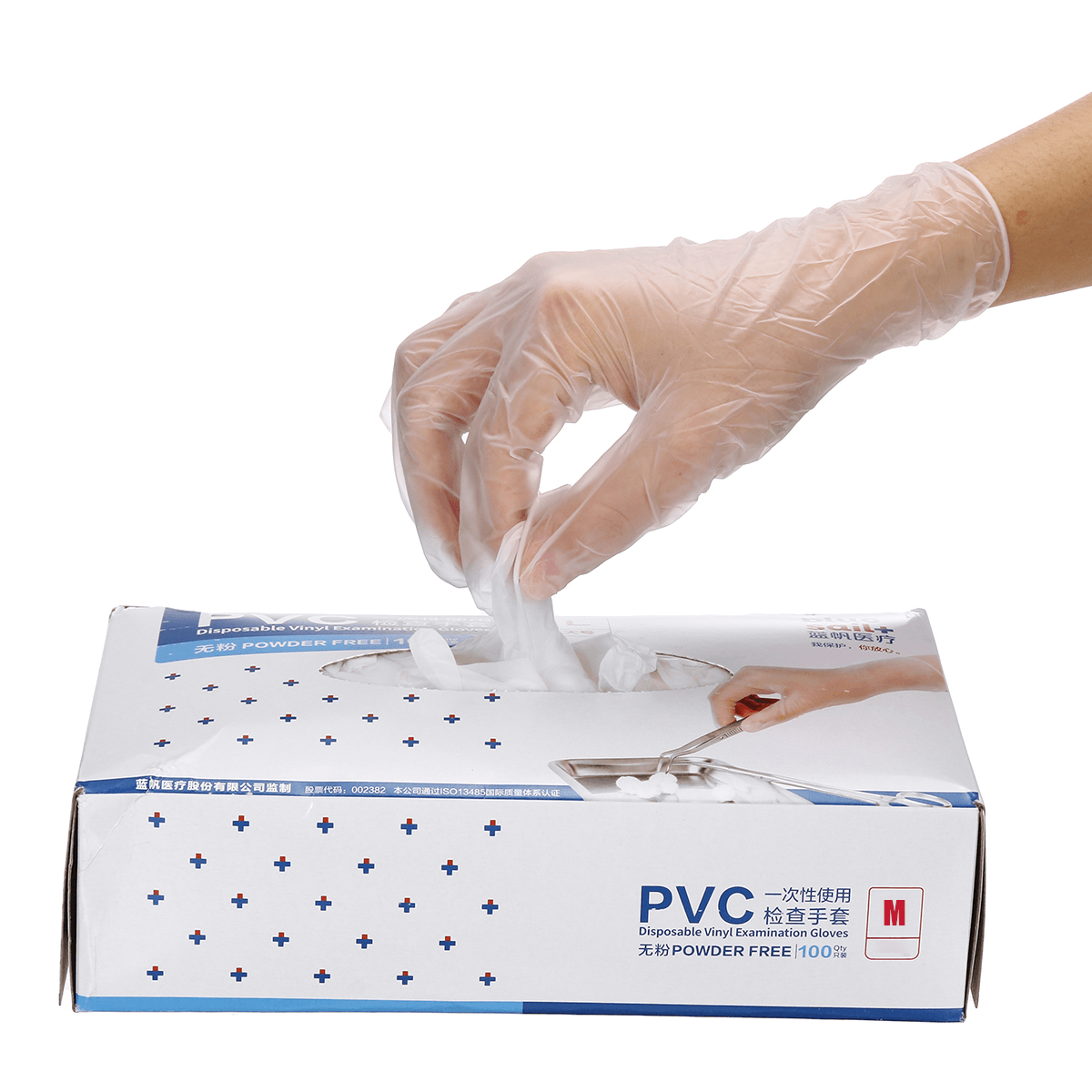 100 piezas/juego de guantes de protección desechables de PVC, guantes de seguridad para el trabajo impermeables de calidad alimentaria