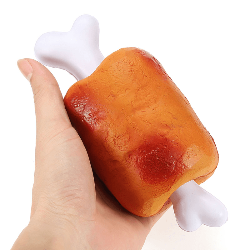 Squishy Ham avec os de viande 19 cm à montée lente Emballage d'origine Collection Cadeau Décor Jouet