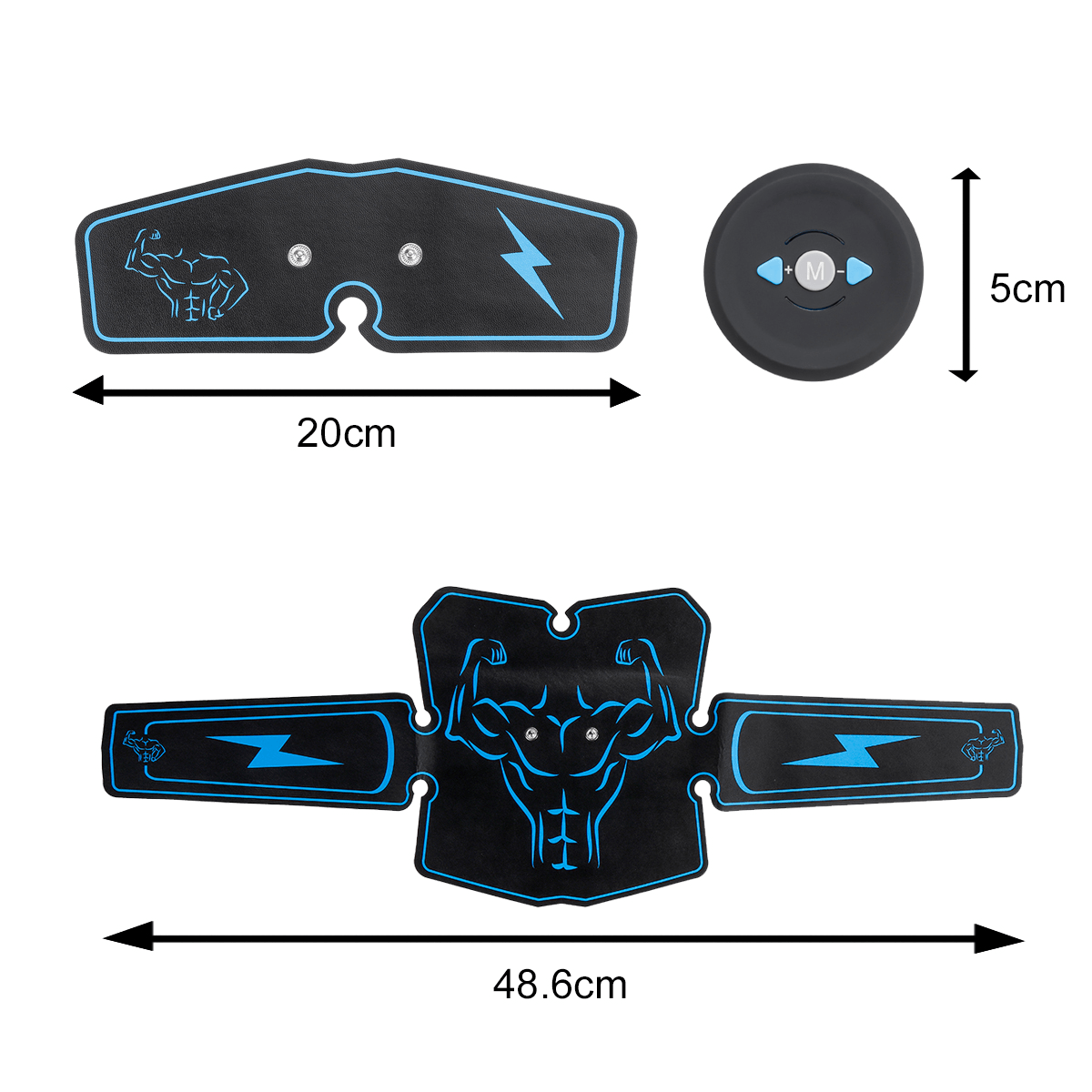 Entrenador estimulador ABS de 6 modos para entrenamiento muscular definitivo, masajeador corporal EMS