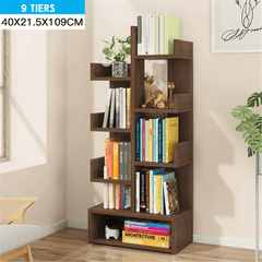 Bibliothèque créative multicouche simple en bois pour livres, magazines, étagère de rangement pour la maison, le bureau, le dortoir