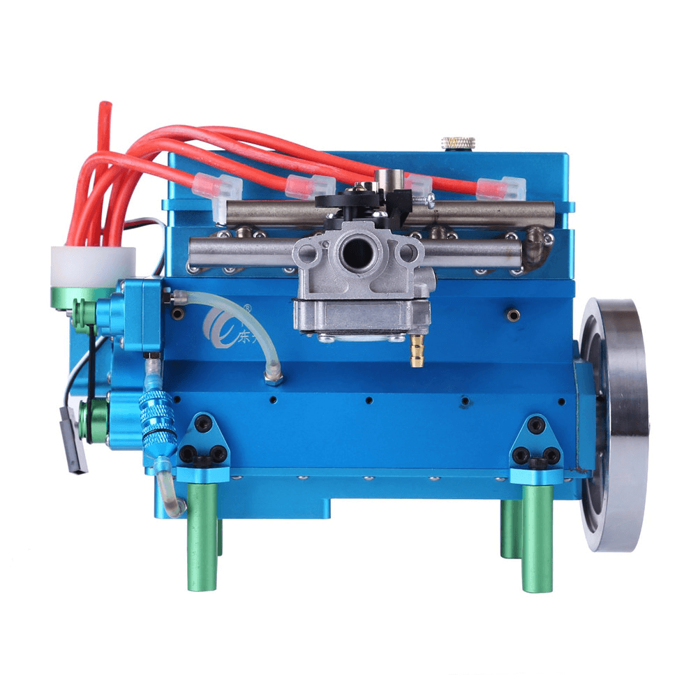 Motor de gasolina de cuatro cilindros en línea, modelo de 32 cc refrigerado por agua para automóviles y barcos RC DIY