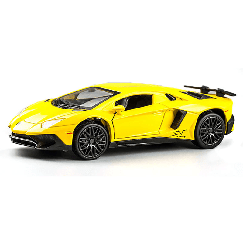 Lamborghimi Aventador SV LP750-4 - Coche de juguete de aleación de metal fundido a presión, modelo de coche para regalo de niños