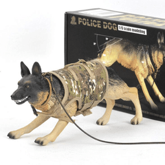 Figurine d'action de chien de police à l'échelle 1/6, accessoires, soldats militaires, jouets de berger allemand, mini figurines d'animaux