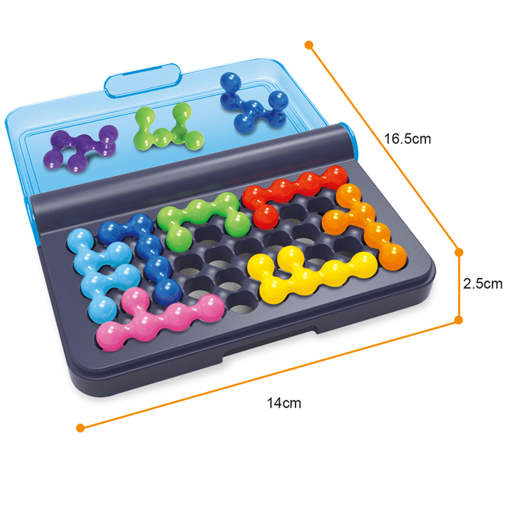 Bloques de construcción de pensamiento lógico en 3D, juego de viaje, cadena variada, botón, inteligencia, juego de mesa, rompecabezas de coeficiente intelectual, juguete educativo para niños, regalo