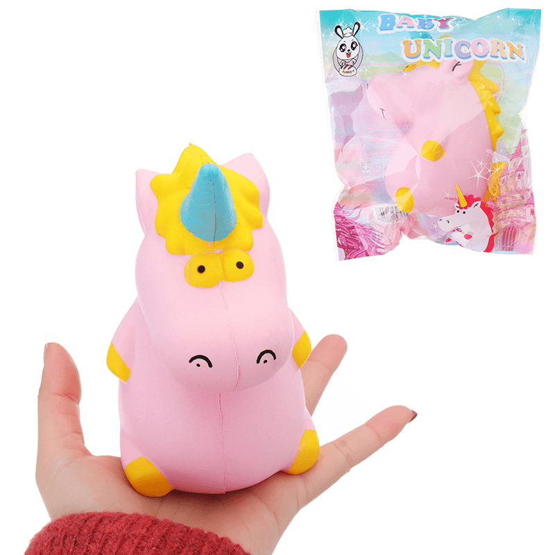 Areedy Squishy Baby Unicorn Hippo 14Cm*10Cm*8Cm Licensed Super Slow Rising Cute Pink Scented Original Package