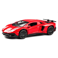 Lamborghimi Aventador SV LP750-4 - Coche de juguete de aleación de metal fundido a presión, modelo de coche para regalo de niños