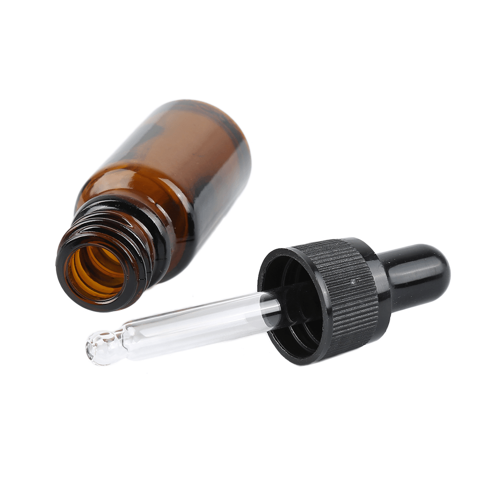 Flacons compte-gouttes de 10 ml, flacons de réactif liquide compte-gouttes marron, mini pot en verre ambré pour aromathérapie, pot de voyage