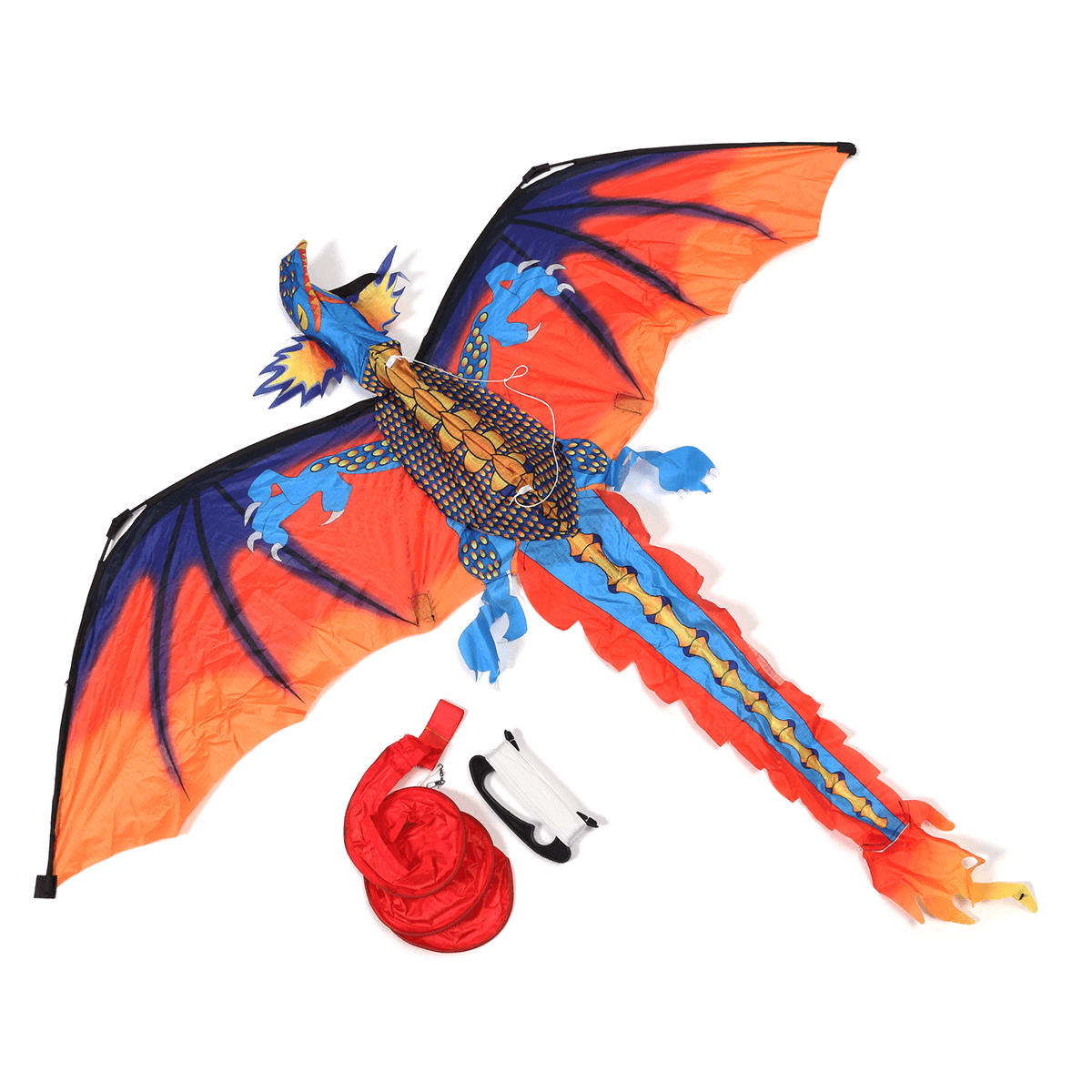 Cerf-volant dragon classique mignon de 55 pouces 140 cm x 120 cm cerf-volant à ligne unique avec queue