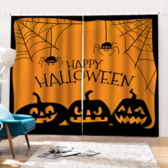 Rideaux occultants pour fenêtre 132 x 160 cm, rideaux imprimés Halloween pour salon, décoration de festival