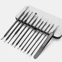 11 Pcs Acne Remover Tool Set Stainless Steel Double-Head Acne Needles Remove Acne Fat Particles Tool