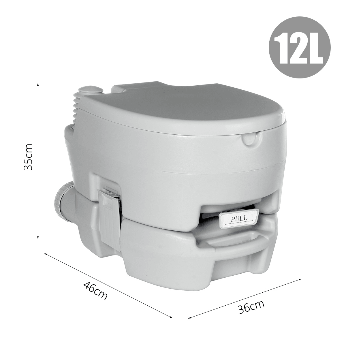 Toilettes portables 10L/12L/20L pour personnes âgées à domicile, voyage, camping, commode, pot intérieur et extérieur