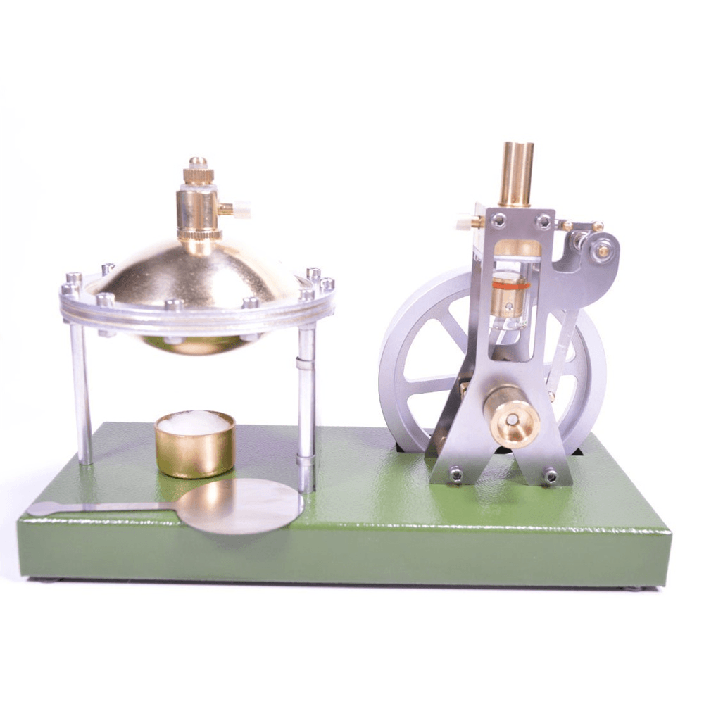 Enjomor Machine à vapeur cylindrique verticale transparente avec chaudière à moteur UFO Hero's Engine Jouet éducatif Cadeau pour adultes et enfants