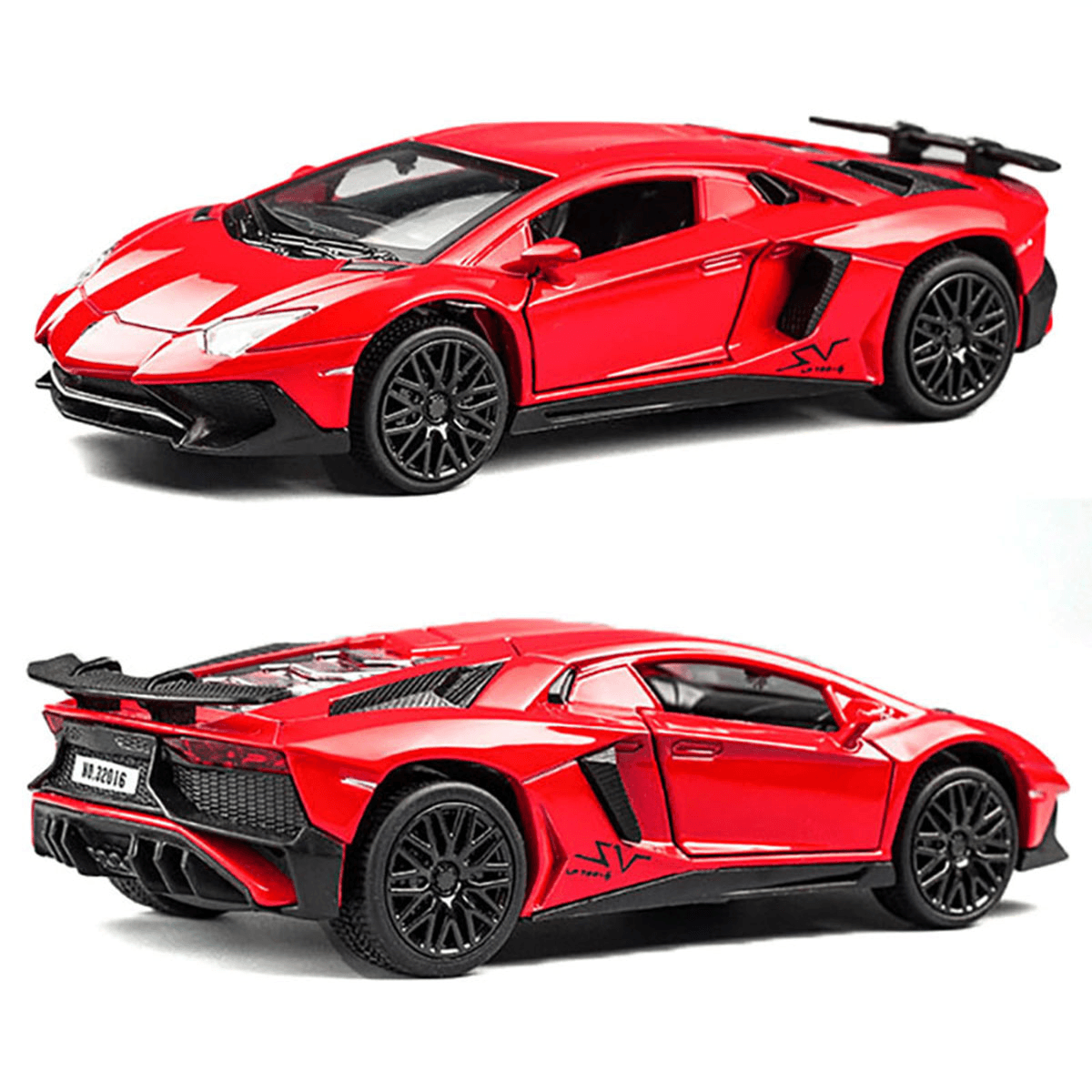 Lamborghimi Aventador SV LP750-4 - Coche de juguete de aleación de metal fundido a presión, modelo de coche para regalo de niños