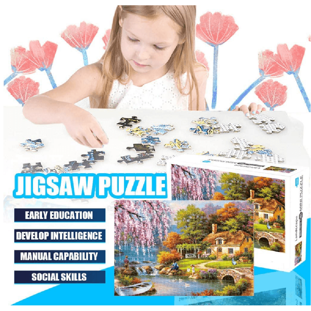 1000 Pcs Pcikwoo Landscape Jigsaw Puzzle Unzip for Boys and Girls Indoor Toys