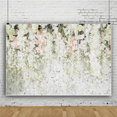 0,9 x 1,5 m, 1,5 x 2,1 m, 1,8 x 2,7 m, toile de fond murale pour studio de photographie, motif fleurs blanches, pour anniversaire, mariage, fête