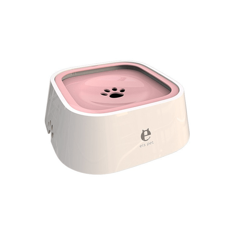 Bol d'eau flottant pour animaux de compagnie de 1,5 L pour chien et chat, anti-éclaboussures, sans mouillage de la bouche