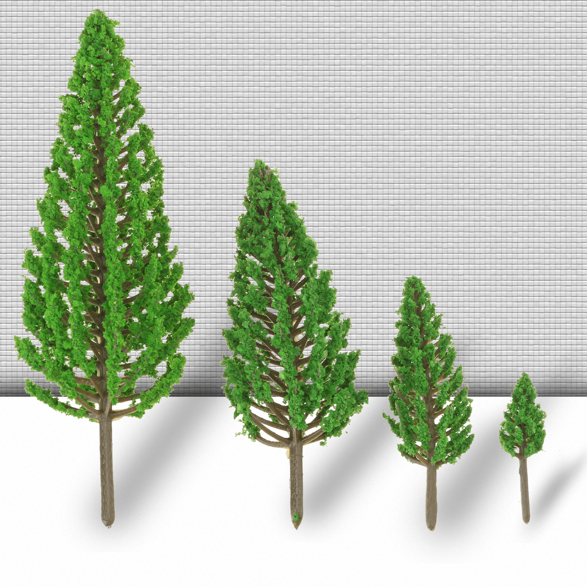 Lot de 10 mini arbres artificiels en pin de 3,5 cm/6,5 cm/9,5 cm/13 cm, décorations de fête pour la maison et le bureau