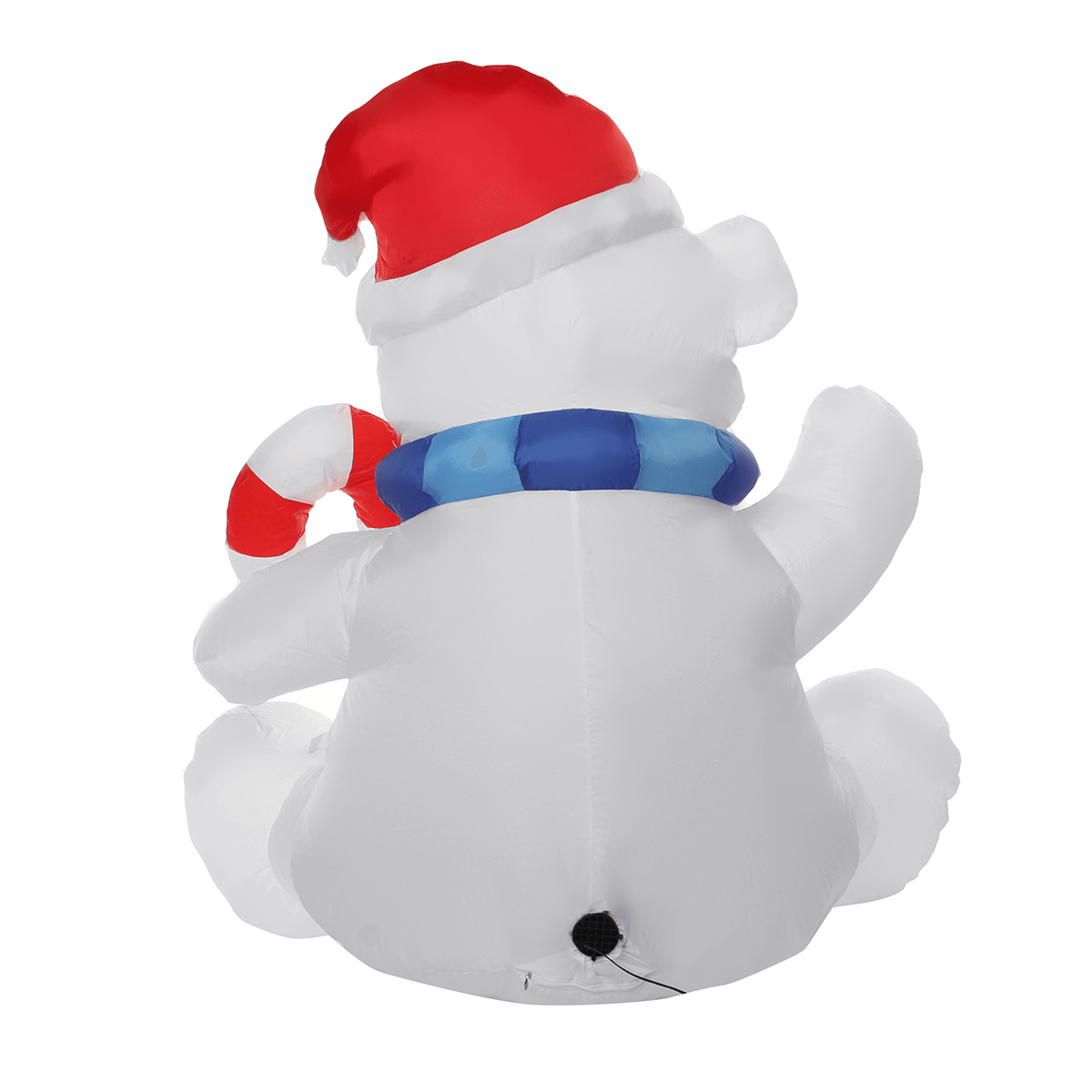 Ours gonflable de Noël en polyester imperméable à LED de 1,2 m avec ventilateur intégré et résistant aux UV pour décoration de Noël, cadeau de fête