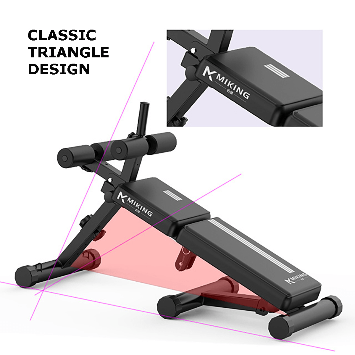 Banco de abdominales ajustable AB Flat Incline Decline Entrenamiento abdominal Crunch