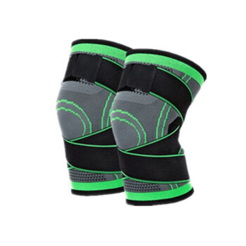 1 paire de genouillères de sport pour hommes, genouillères élastiques pressurisées, support de fitness, basket-ball, volley-ball, bandage protecteur