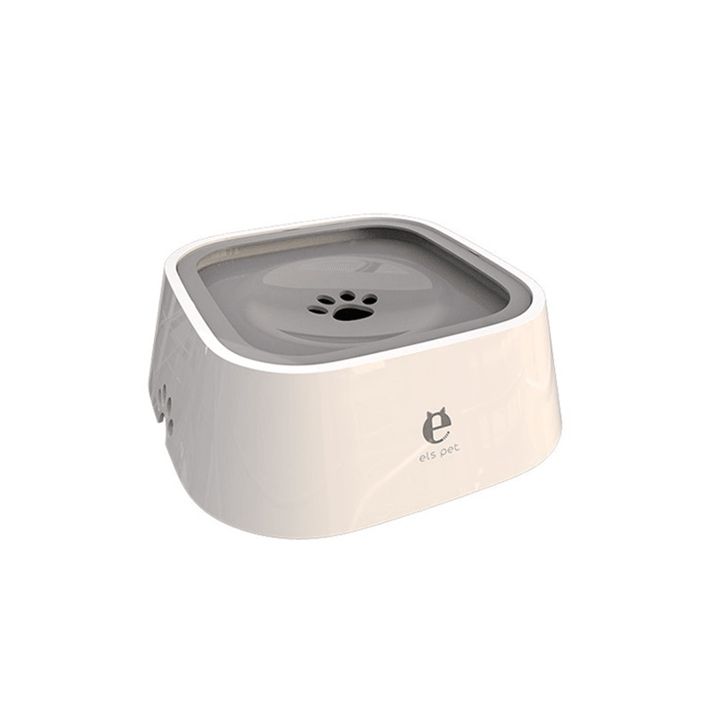 Bol d'eau flottant pour animaux de compagnie de 1,5 L pour chien et chat, anti-éclaboussures, sans mouillage de la bouche