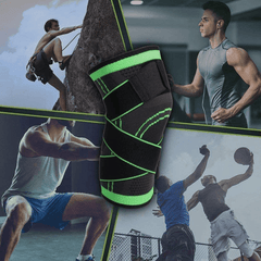 1 paire de genouillères de sport pour hommes, genouillères élastiques pressurisées, support de fitness, basket-ball, volley-ball, bandage protecteur