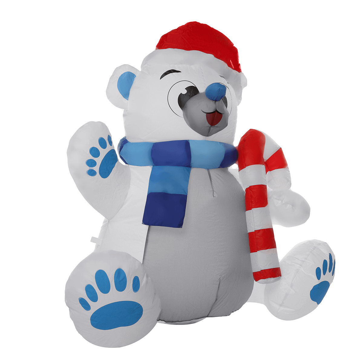 Ours gonflable de Noël en polyester imperméable à LED de 1,2 m avec ventilateur intégré et résistant aux UV pour décoration de Noël, cadeau de fête