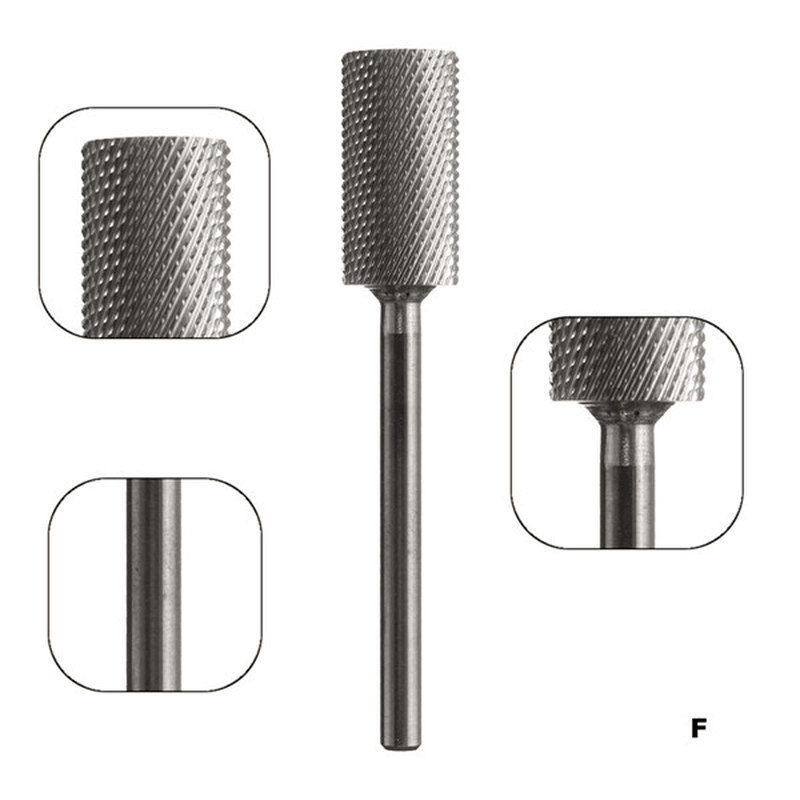 1 broca para máquina de taladro para decoración de uñas de 3/32", limas, herramientas eléctricas para manicura, cabezal de pulido de carburo