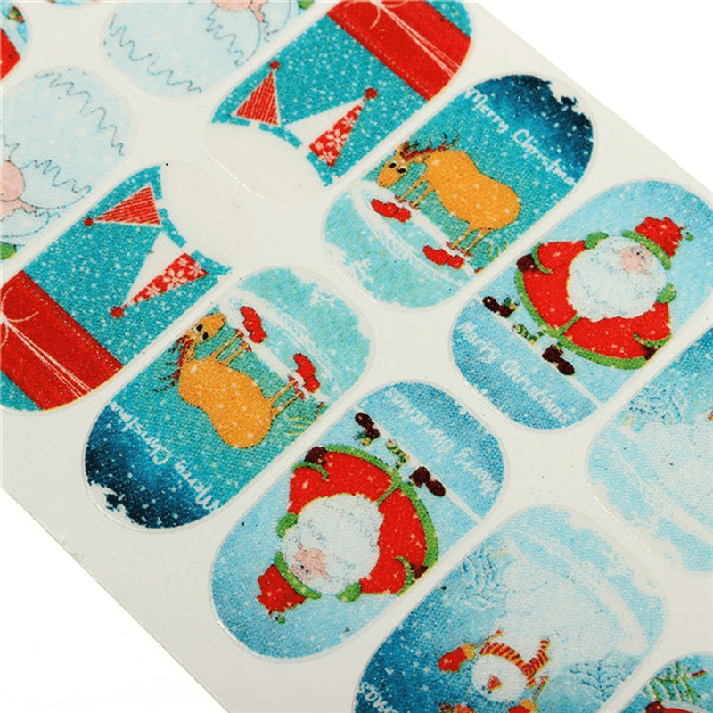 Christmas Nail Art Decoration Transfer Manicure Tips Decal Stickers