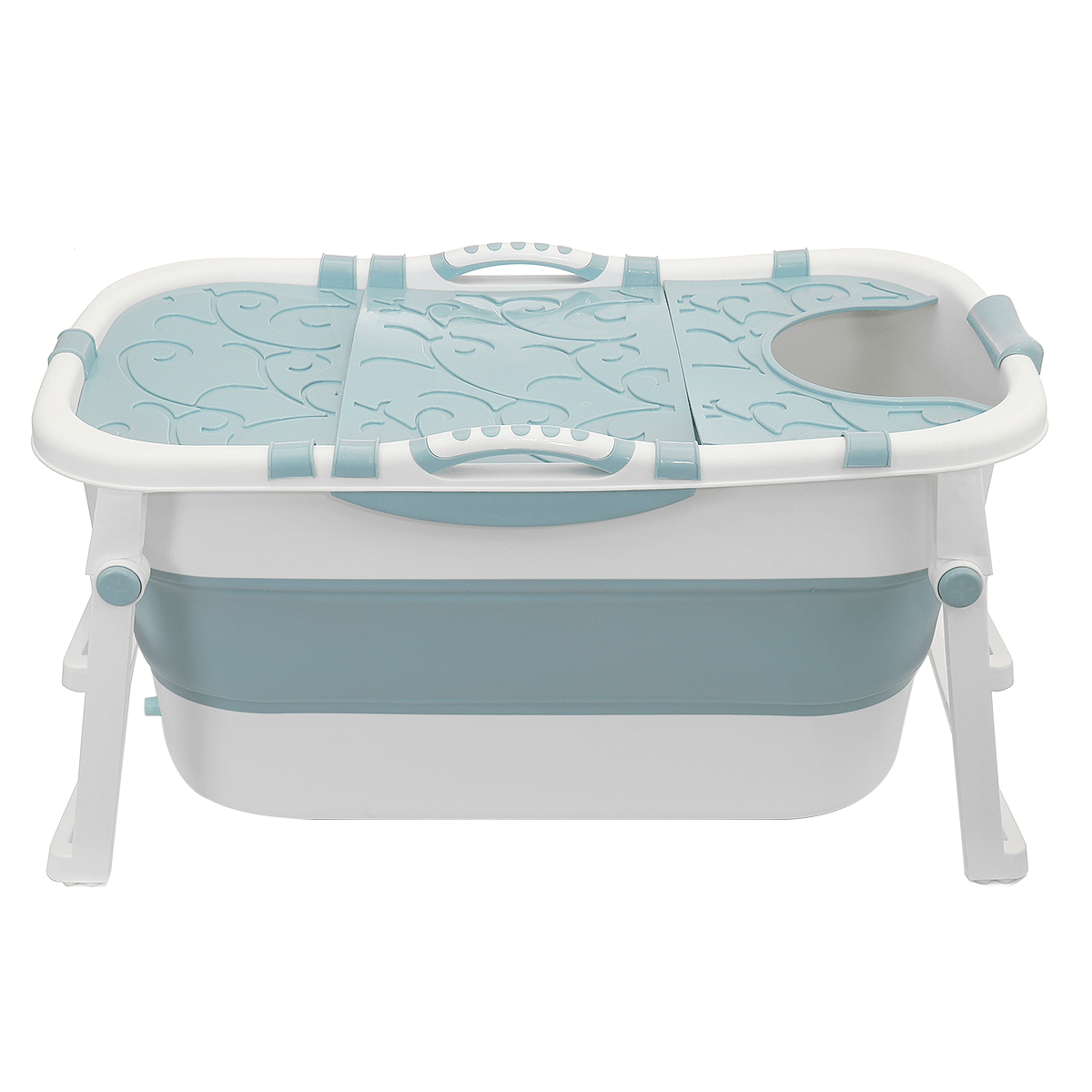 Baignoire pliante portable 107 x 59 x 53 cm pour salle de bain, grande capacité, baignoire spa en PVC