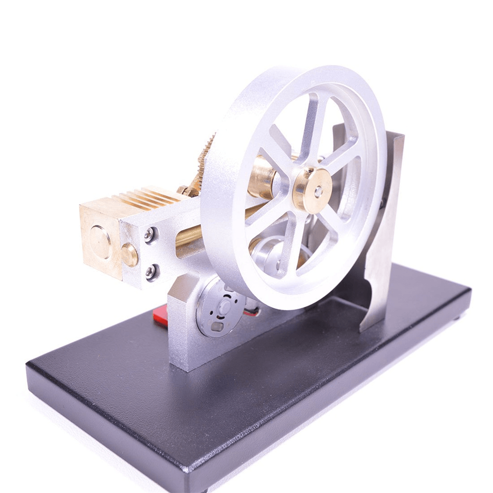 Moteur Stirling à air chaud à entraînement par engrenages horizontaux Enjomor, modèle de générateur d'électricité à LED avec voltmètre